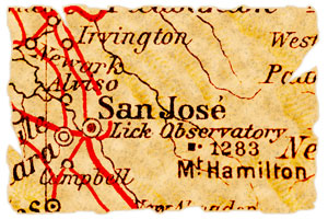 old map of San Jose, California